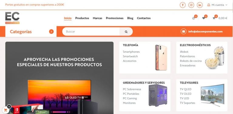 elecomponentes.com tienda online dudosa de electrónica