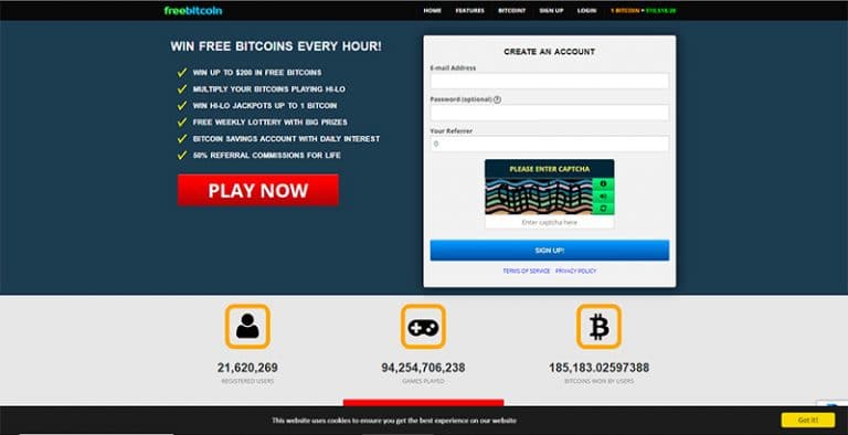freebitco.in página web falsa que regala Bitcoins