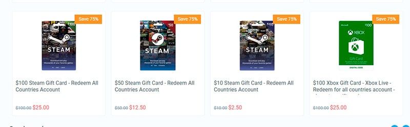 Gillga.com Fake Online Gift Card Shop