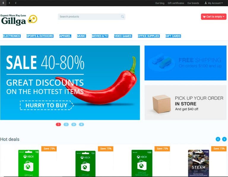 gillga.com tienda online dudosa online de tarjetas de regalo