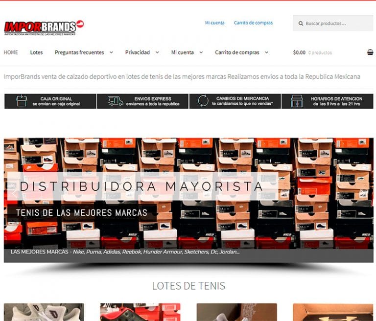 imporbrands.com tienda online dudosa de lotes de marcas