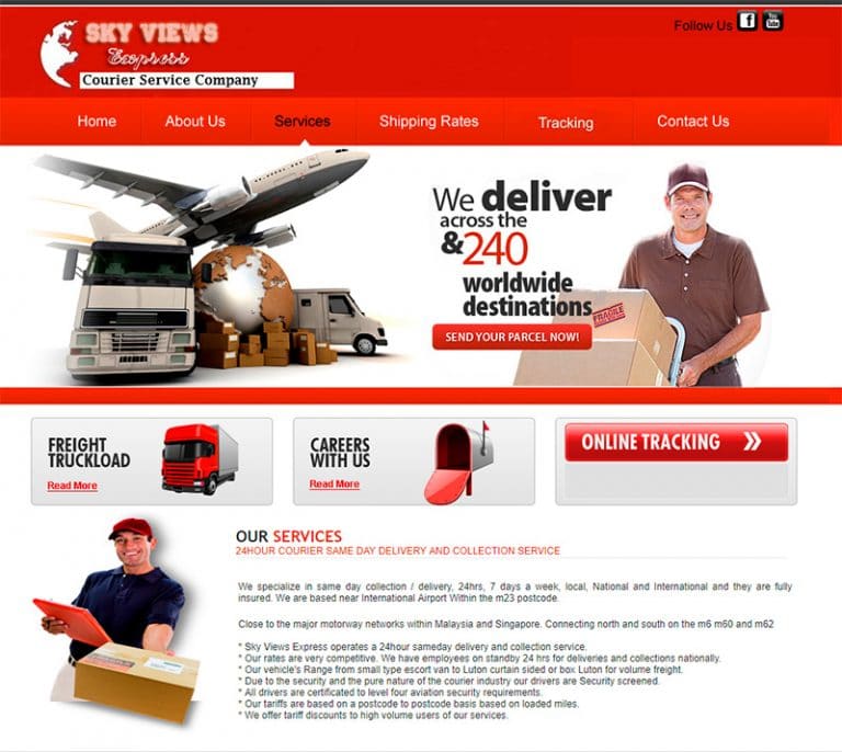 skyviewsexpress.com web falsa de envíos