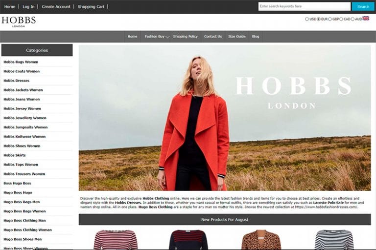 hobbsfashiondresses.com tienda online dudosa online de moda