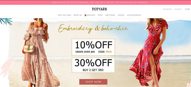 popyark.com tienda online dudosa online moda mujer