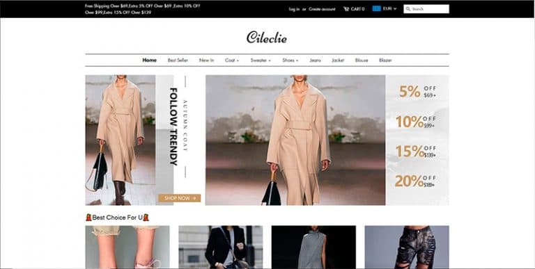 cileclie.com tienda dudosa de moda