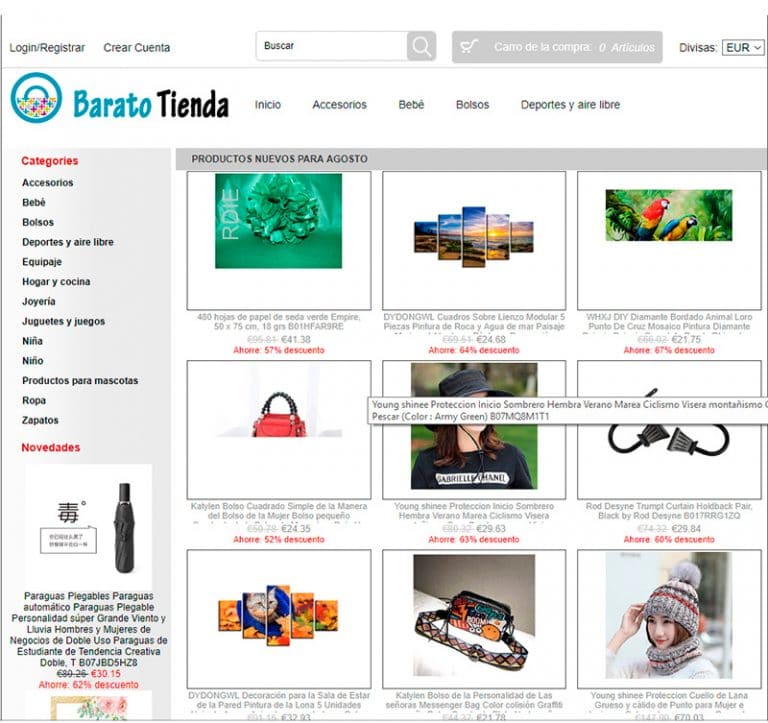 gimnasiomillenium.es tienda dudosa multiproducto