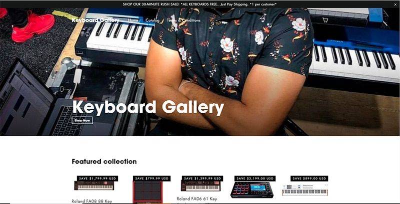 Keyboardgalleryshops.com Tienda Falsa Online Instrumentos Musicales