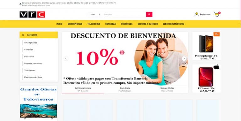 tiendavrc.com tienda online electrónica