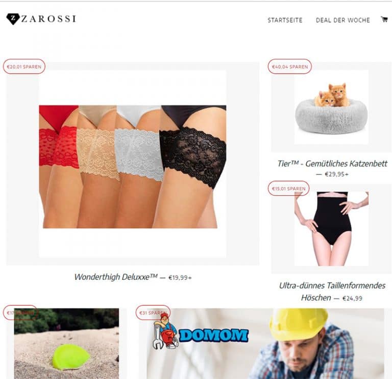 zarossi.com tienda dudosa multiproducto
