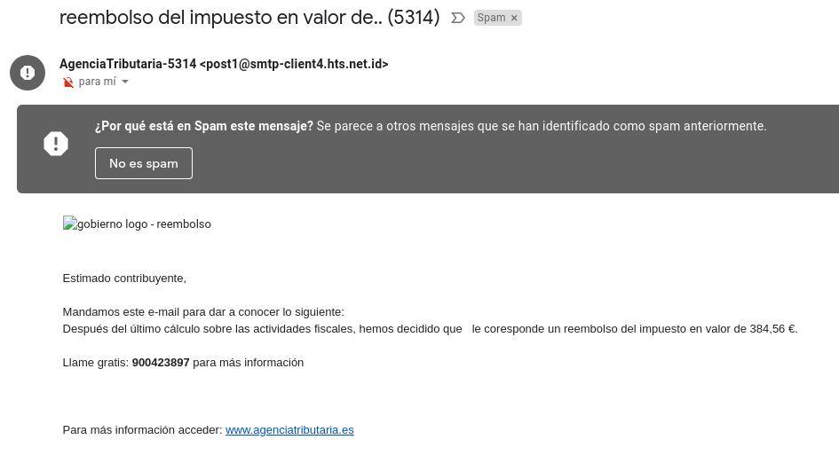 Estafa Agencia tributaria