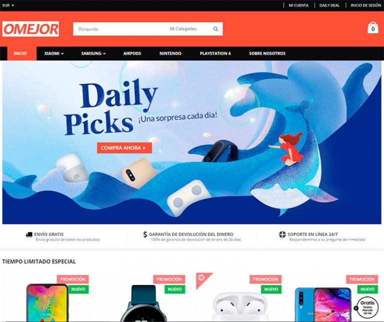 omejor.com tienda online dudosa online electrónica