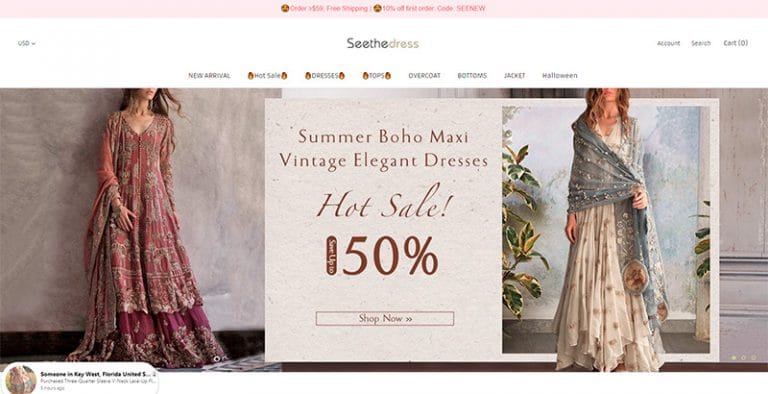 seethedress.com tienda dudosa moda