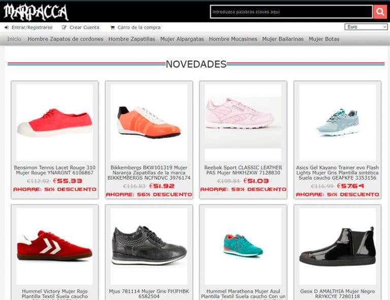 marpacca.es tienda online dudosa online calzado