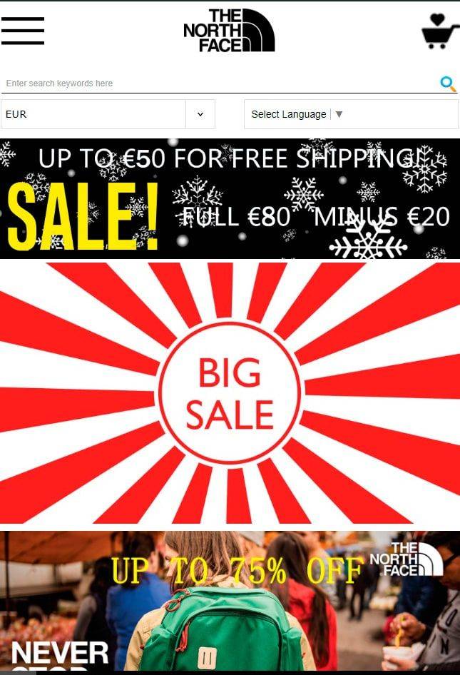 Northfacexx.uk.com Tienda Falsa Online North Face