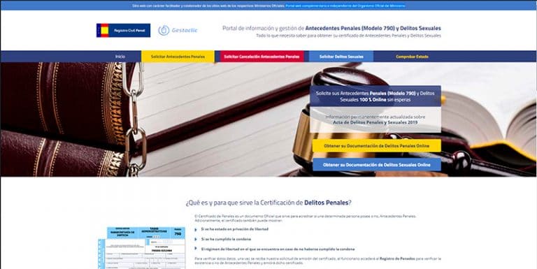 registrocivilpenal.com web para tramitar tus antedecentes penales