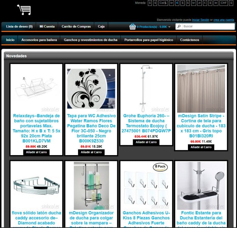 sinlocal.es tienda dudosa accesorios de baño