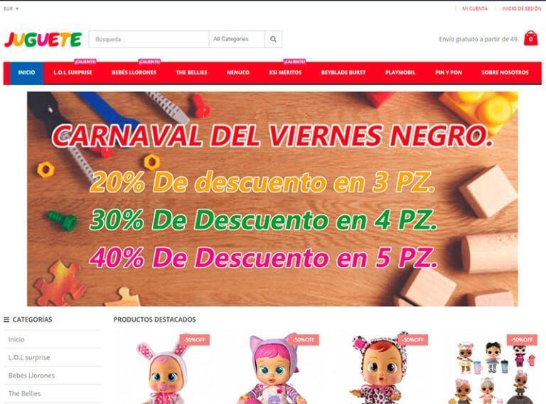 ajuguete.com online shop false toys
