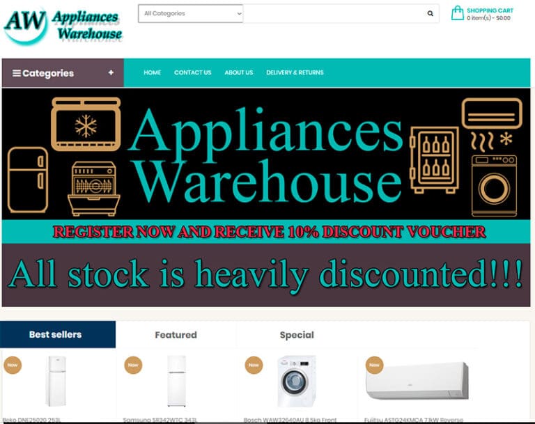 applianceswarehouse.com.au questionable online store home appliances