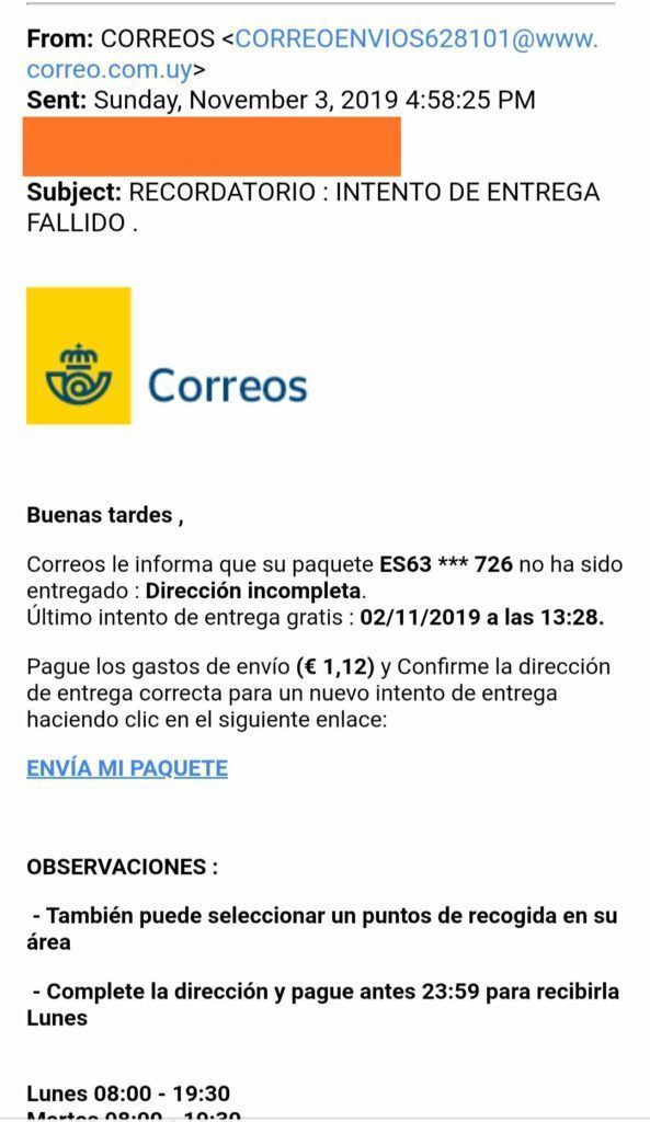 Correos Phising Email