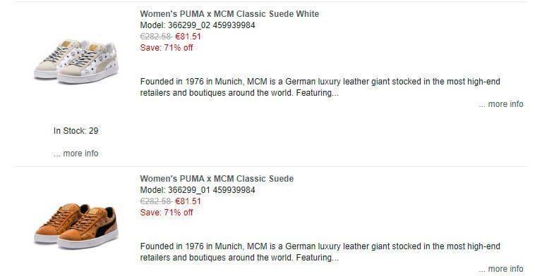 Eurpuma.com Tienda Falsa Online