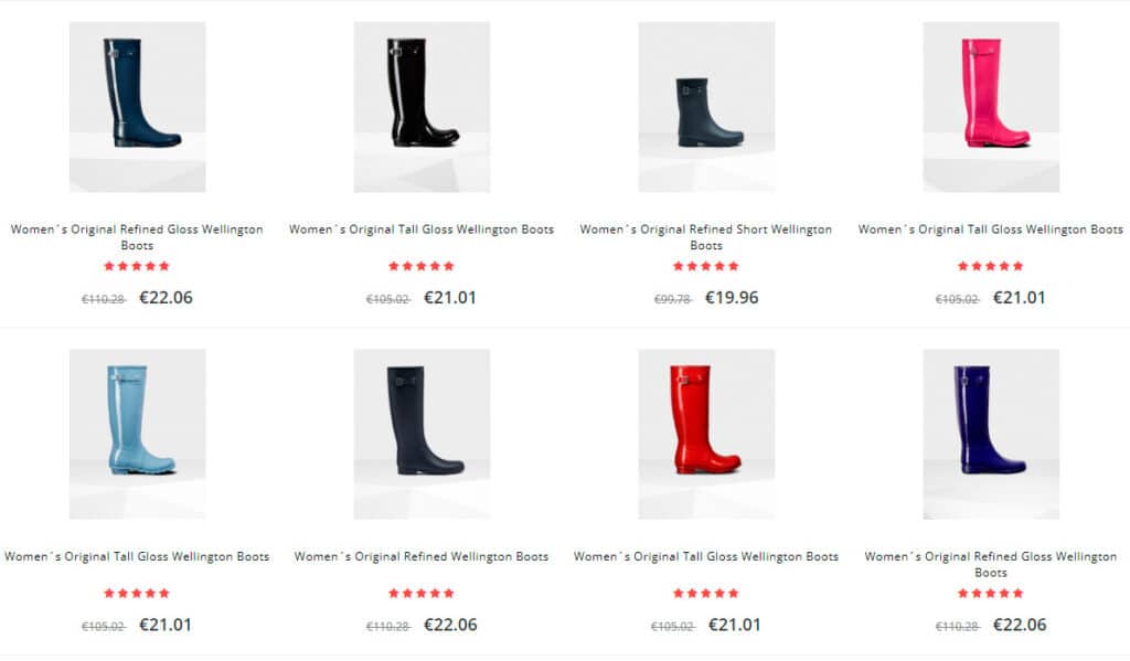 Huntereoutlets.com False Online Shop Hunter