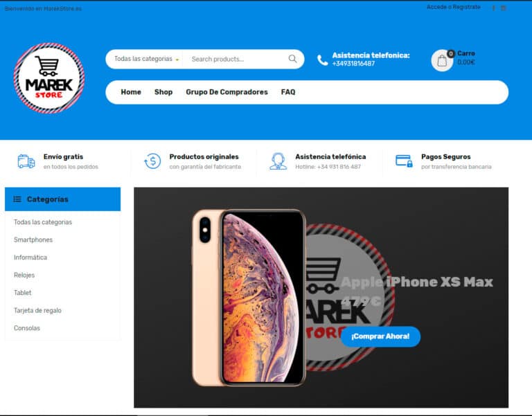 marekstore.es fake online electronics shop