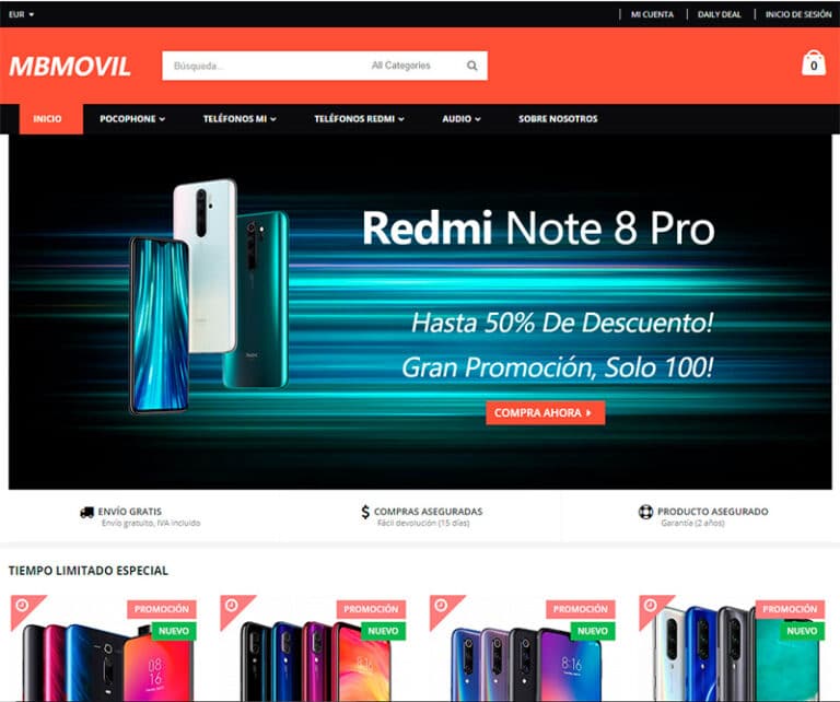 mbmovil.com tienda online dudosa online smartphones Xiaomi