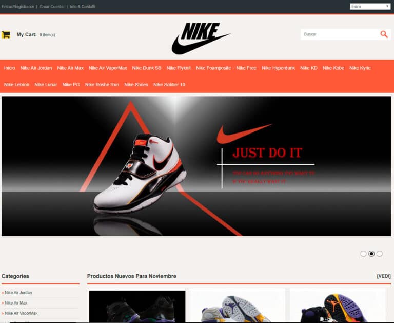 megatubo.es online shop fake Nike sneakers