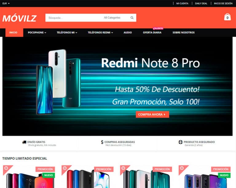 movilz.com false online shop Smartphones Xiaomi