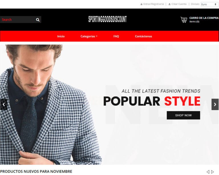 sportinggoodsdiscount.xyz questionable online store multiproduct