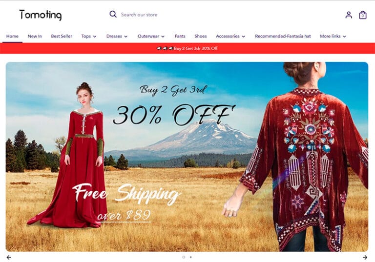 tomoting.com tienda dudosa ropa de fantasia