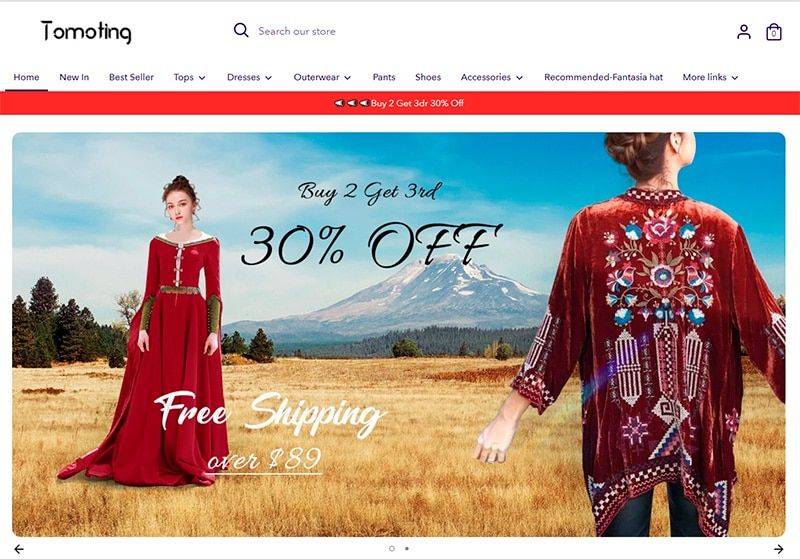 Tomoting.com Tienda Online Dudosa Ropa Fantasia