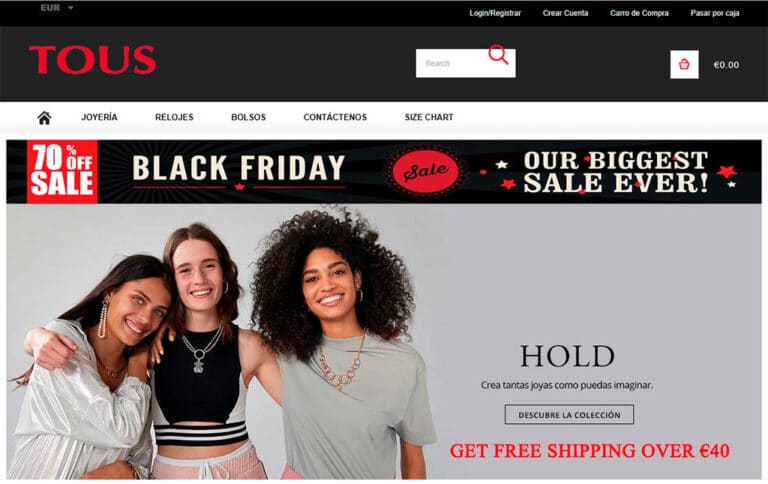 toustienda.com tienda online dudosa online productos Tous