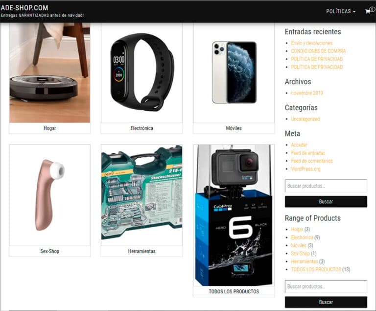 ade-shop.com tienda dudosa gadgets