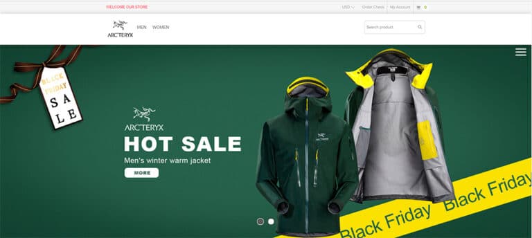 directalex.com fake Arc’teryx online shop