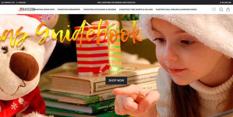 bayozo.com tienda dudosa de artículos de Navidad