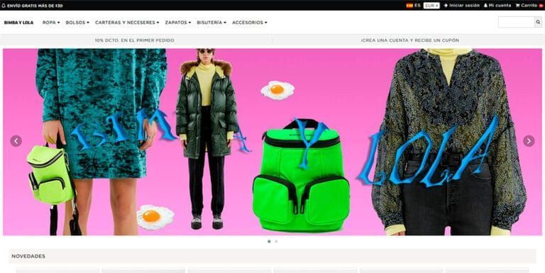 bimbaybolsa.top tienda dudosa Bimba y Lola