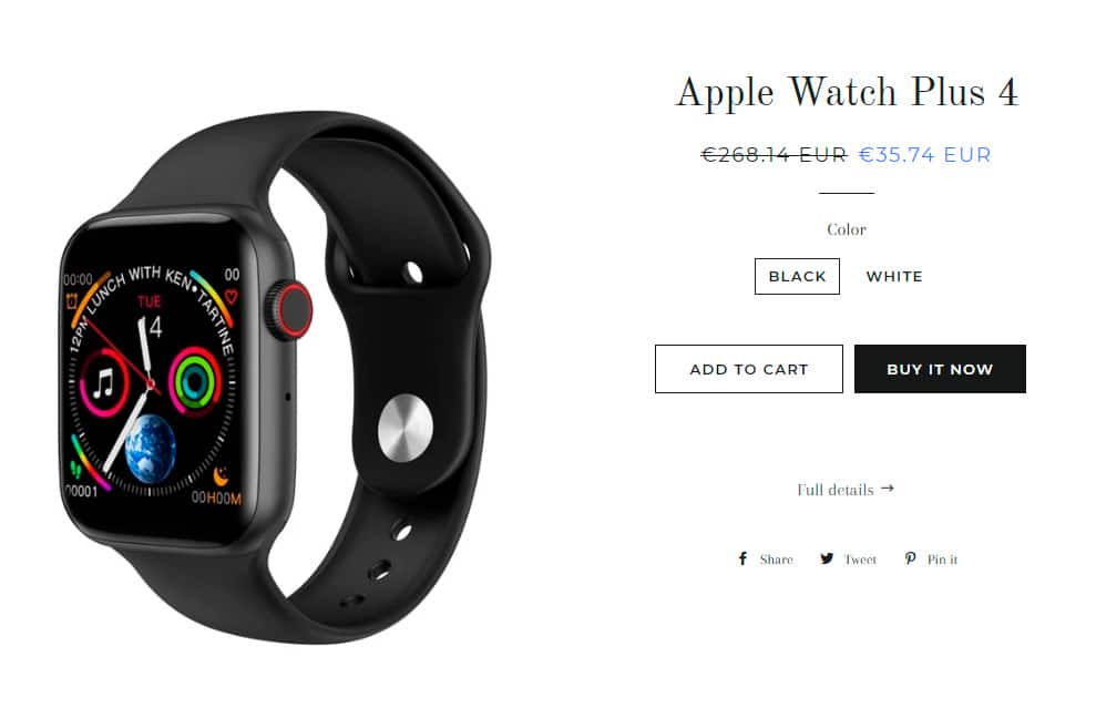 Kiivva.com Fake Online Shop Smartwatch