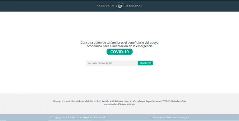 covid19-elsalvador.com página falsa del Coronavirus de El Salvador