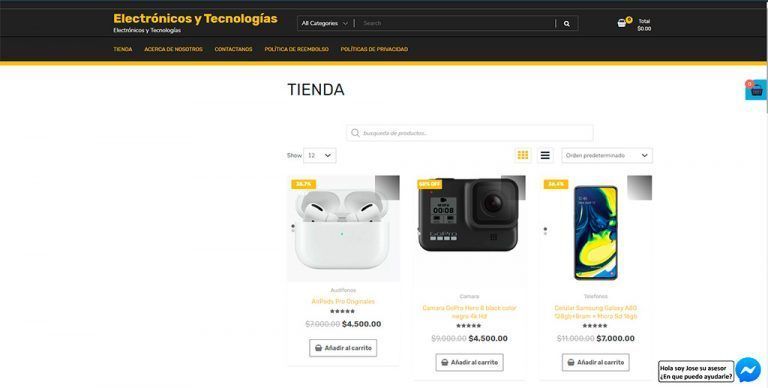 electronicosytecnologias.com questionable online store technology