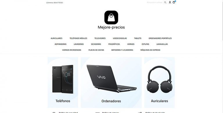 mejore-precios.com questionable online store of technology