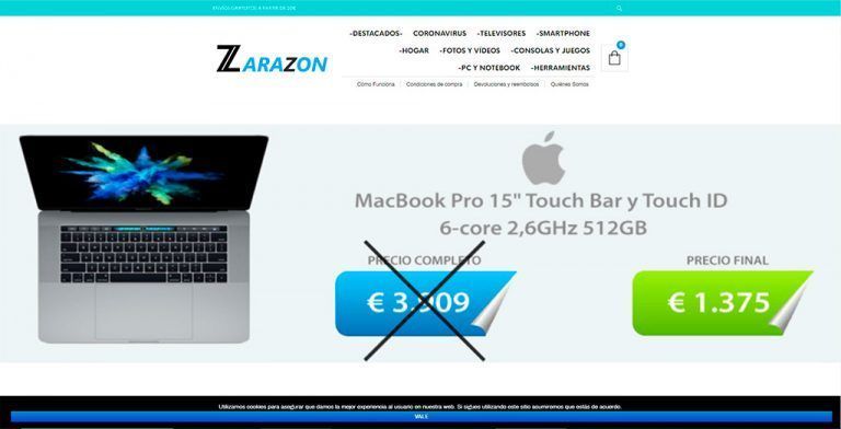 zarazon.com fake online technology shop
