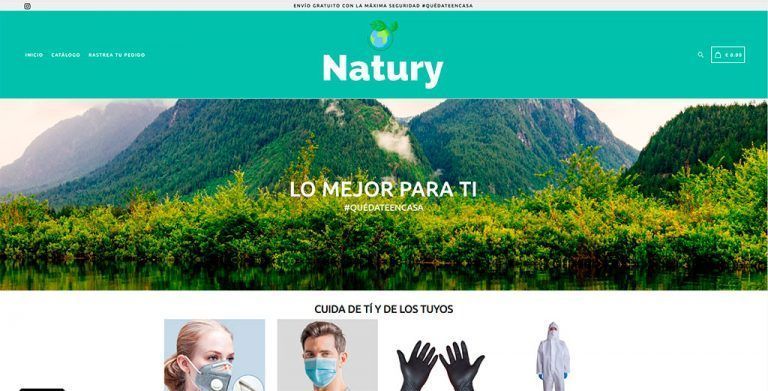 Naturybrand.com online shop fake coronavirus masks