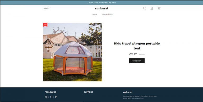 sunburst.store online fake shop articles camping