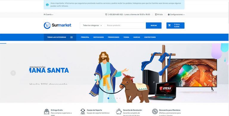 surmarket.es fake online technology shop