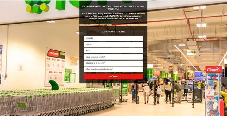 tottus-vacantes.us web falsa de reclutamiento para Tottus