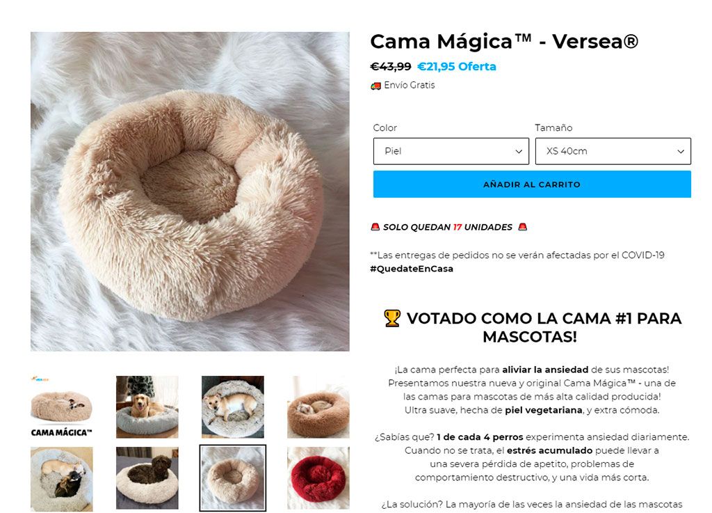 Veraspain.com Fake Dog Bed Online Shop