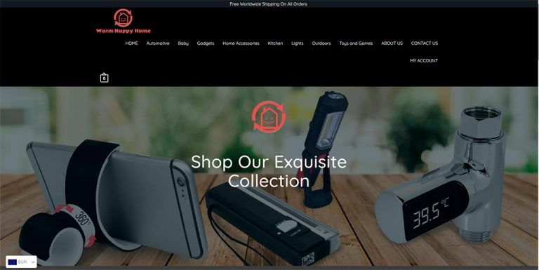 warmhappyhome.com fake online multiproducts shop