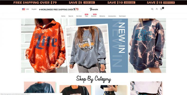 growsim.com fake online fashion shop