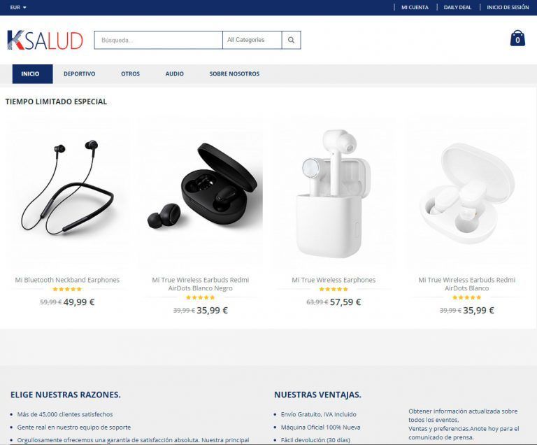 ksalud.com tienda dudosa electrónica
